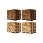4 X Palettes (2 chêne blanc + 2 Hêtre/Charme) – Bûches de 50 cm