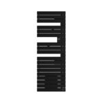 Sèche-serviettes connecté Nefertiti mât à gauche 750W noir - ATLANTIC - 850038