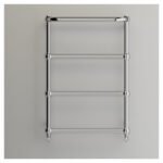 Sèche-serviettes électrique - Avec thermostat connecté - NEBULA - 74 x 53 cm - Chrome - 800W – Image 4