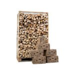 Box 3 Stères 30cm Bois De Chauffage Sec Avec 5 Cartons De Bois D'allumage / 1 Carton 2kg Allume-Feu