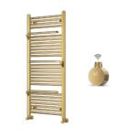 Sèche-serviettes électrique – 120 x 50 cm – Doré brossé – 400W - Avec thermostat connecté - SUDO – Image 2