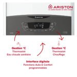 Ariston CLAS ONE 25 kW, Chaudière Murale à Condensation Micro-Accumulation Complète (Barettes, Douilles, Ventouse), Compacte, Économies d'Énergie A+ – Image 3
