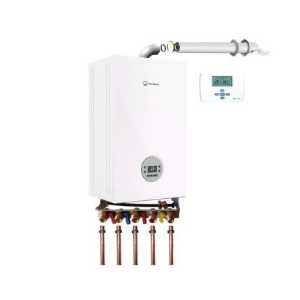 Chaudière gaz murale condensation Oxylis iCondens E.L.M Leblanc 24 kW Complète (Ventouse + Douilles + Dosseret) avec Thermostat Filaire