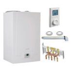 Chaudière Gaz Condensation MPX BIC De Dietrich 33 kW Complète (DOSSERET + DOUILLES + VENTOUSE) avec thermostat filaire