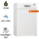 Chaudière électrique Elnur RIELEC CMX 15 Pi avec ballon eau chaude, conçue pour une installation au sol