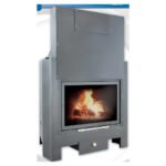 Cheminée à bois série Valle mod. 180 avec hotte ventilée