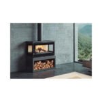 Poêle à bois raccordable 3 vitres avec bûcher – FIREMATIC Calgary – L 13.5 kW – Image 10