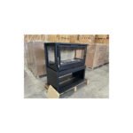 Poêle à bois raccordable 3 vitres avec bûcher – FIREMATIC Calgary – L 13.5 kW – Image 2