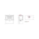Poêle à bois raccordable 3 vitres avec bûcher – FIREMATIC Calgary – L 13.5 kW – Image 6